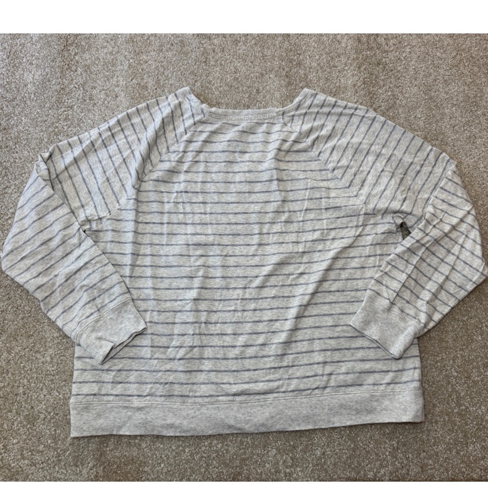 Haven Well Within Women's Striped Organic Cotton Top Grey Large - Picture 2 of 3